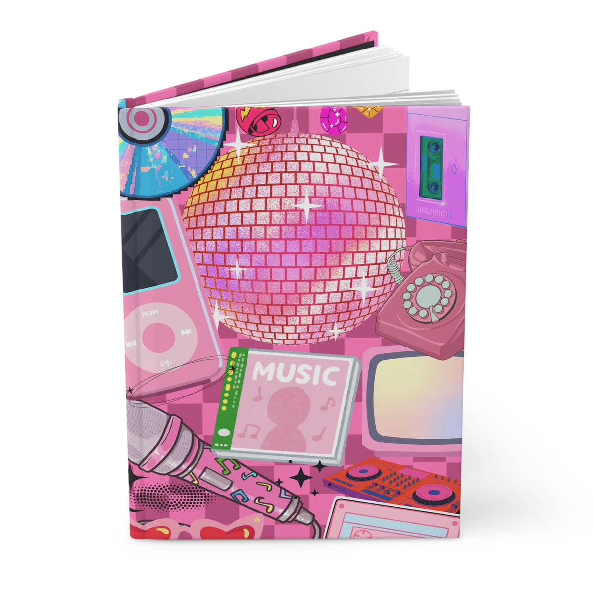 Disco Doll 💿 | Pink Y2K Aesthetic Notebook